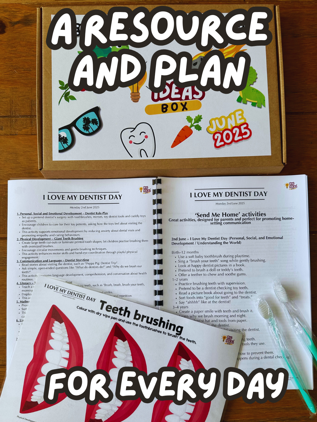 Printed & Posted - Monthly Big Ideas Box with FREE Outdoor Board - Individual - June 2025...