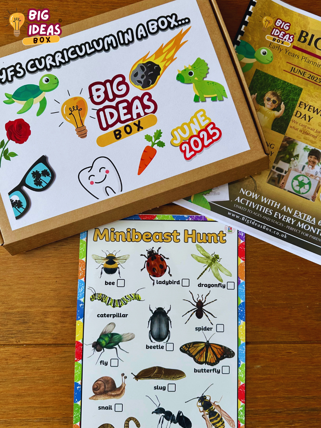 Printed & Posted - Monthly Big Ideas Box with FREE Outdoor Board - Individual - June 2025...