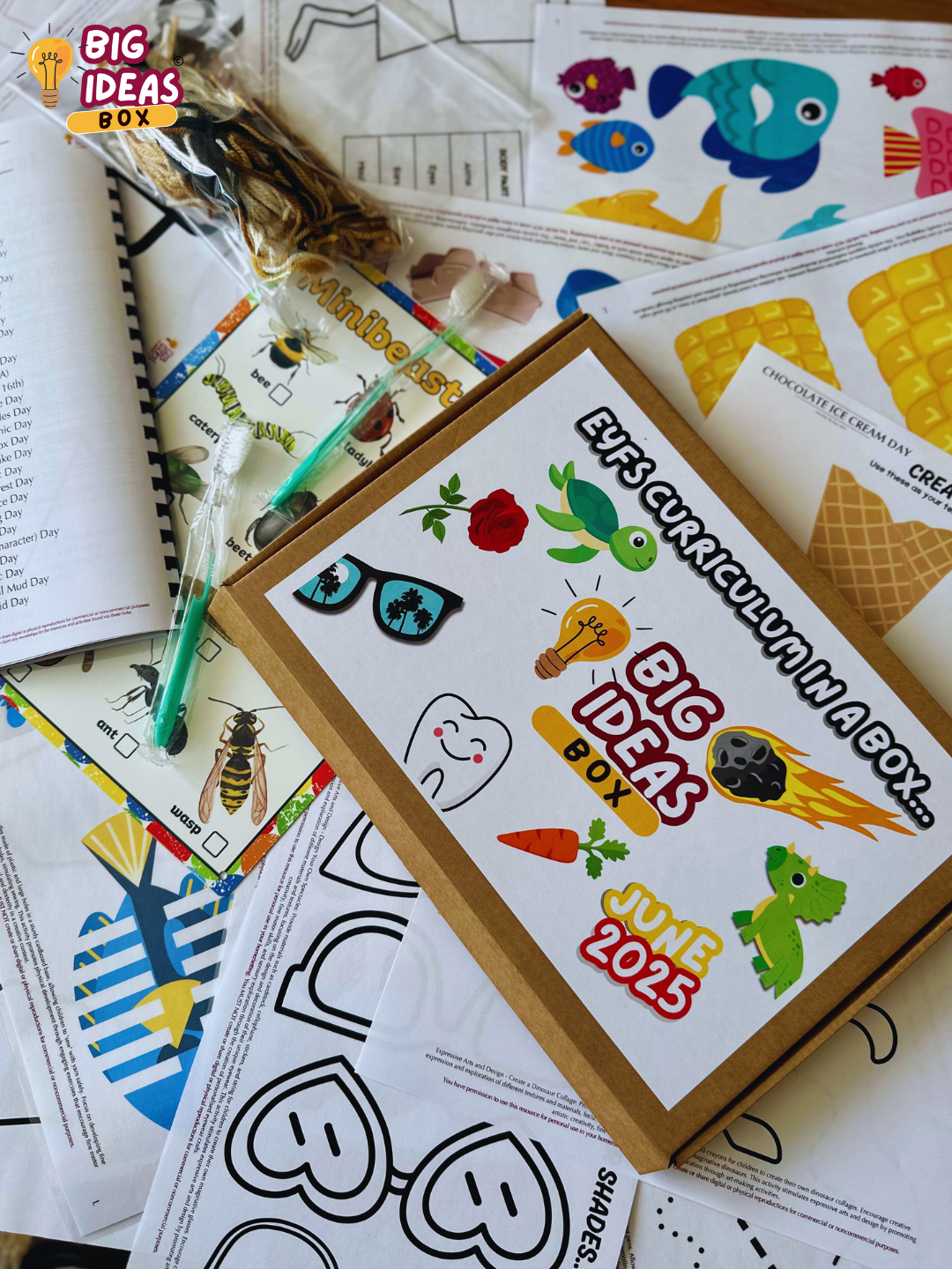 Printed & Posted - Monthly Big Ideas Box with FREE Outdoor Board - Individual - June 2025...