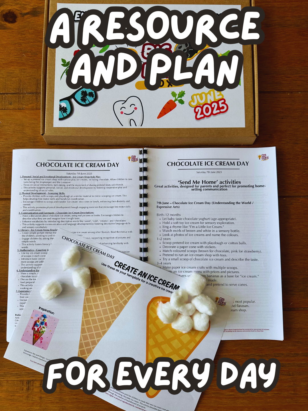 Printed & Posted - Monthly Big Ideas Box with FREE Outdoor Board - Individual - June 2025...