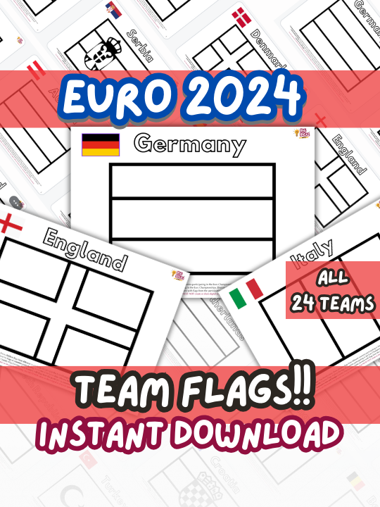 Euro 2024 - Messy Flags - Digital Download