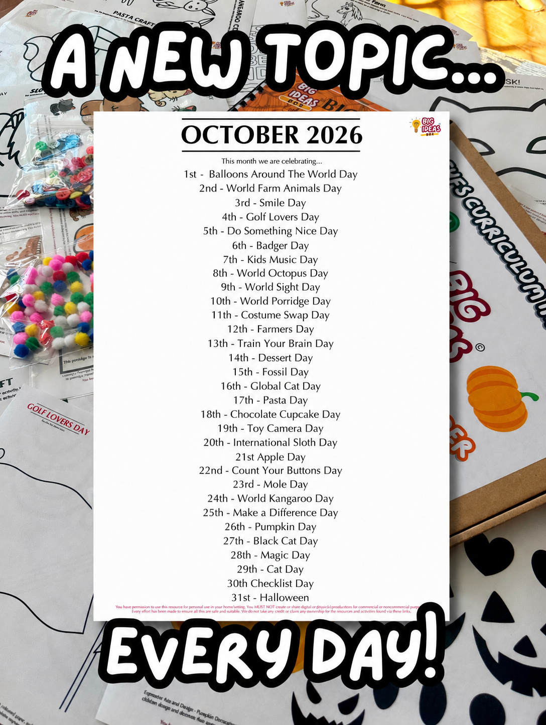 Digital Download - October 2026 Box